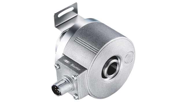 Baumer EIL580 Series Optical Incremental Encoder, 512 ppr, HTL/Push Pull Signal, Hollow Type, 12mm Shaft | EIL580-TT12.5BN.00512.A