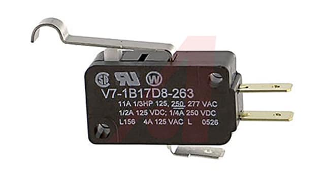 Honeywell Roller Lever Micro Switch, Quick Connect Terminal, 10 A @ 125 V ac, SP-CO | V7-1B17D8-263
