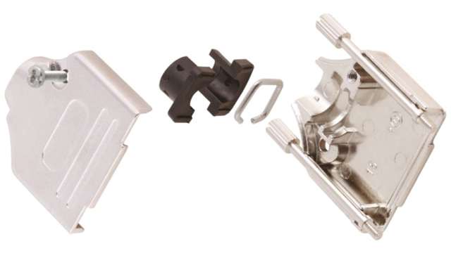 MH Connectors MHDTZK Series Zinc Straight D-Sub Backshell, 37 Way Strain Relief | MHDTZK37-K