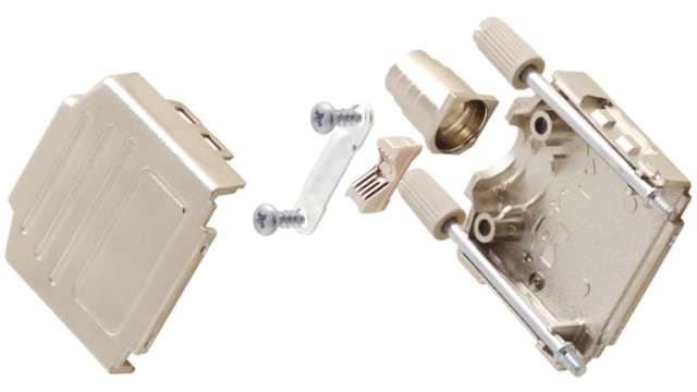 MH Connectors MHDPPK-T/M Series ABS Straight D-Sub Backshell, 15 Way Strain Relief | MHDPPK-M-15-K