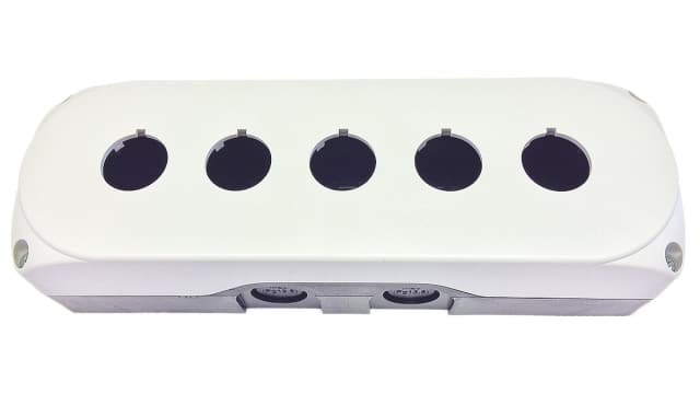 Lovato Grey Plastic Platinum Push Button Enclosure - 5 Hole 22 mm Diameter | LPZP5A8