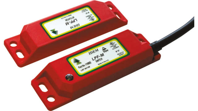 IDEM LPF-RFID-U Series Magnetic, RFID Non-Contact Safety Switch, 24V dc, Plastic Housing, 2NC, M12 | 404004