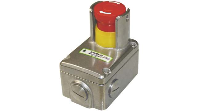 IDEM ESL Series Twist Release Emergency Stop Push Button, Surface Mount, 2NC + 2NO, IP67, IP69K | 232009