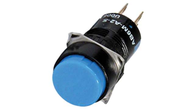 Idec AB Series Push Button Switch, Momentary, Panel, 16.2 mm Cutout, SPDT, IP65 250 V | AB6M-M1P-S