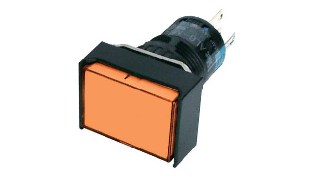Idec AL Series Illuminated Push Button Switch, Momentary, Panel, 16 mm Cutout, SPDT, Amber LED, IP65 250 V | AL6H-M14P-A
