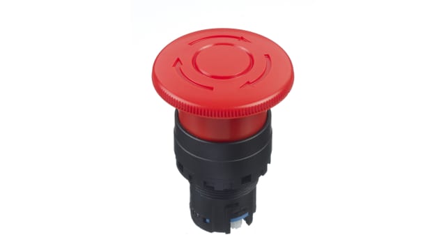 Idec HW Series, Twist Release, Emergency Stop Push Button Head | HW1B-V4R