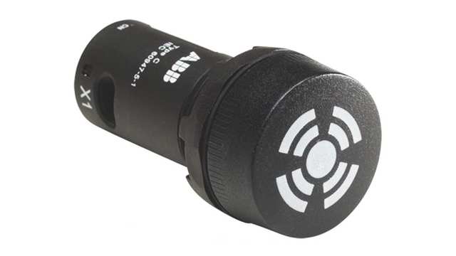 ABB Compact Series Panel Mount Buzzer, 24 V, 80dB at 1 m, IP20, IP66, IP67, IP69K, Single-Tone | 1SFA619600R6206  CB1-620B