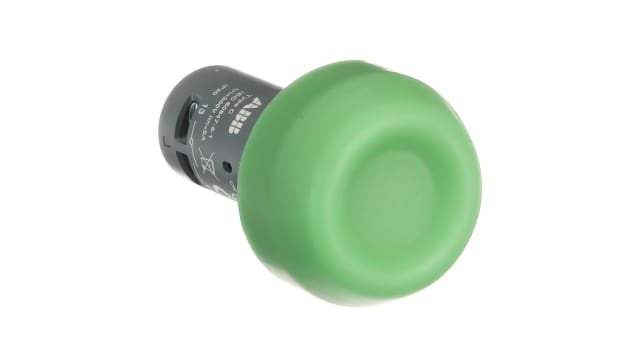 ABB Compact Series Push Button Switch, Momentary, Panel, 22 mm Cutout 240 V | 1SFA619105R1022  CP6-10G-20