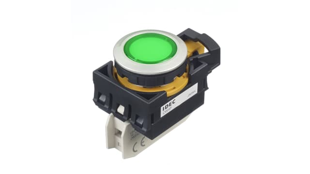 Idec Green Panel Mount Indicator, 22.3mm Mounting Hole Size | CW4P-1EQ4G