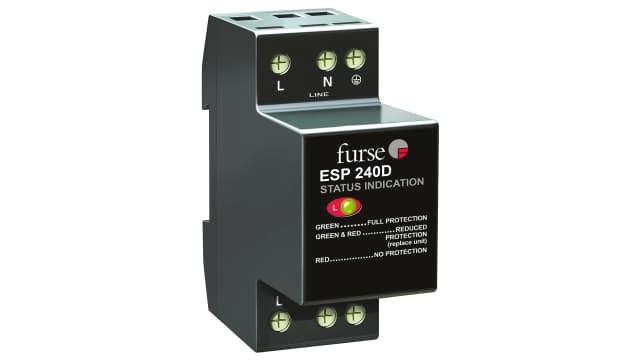 WJ Furse, D Surge Arrester 280V Maximum Voltage Rating 0.032 kA Maximum Surge Current Mains Protector | 7TCA085460R0322  ESP 240D-32A