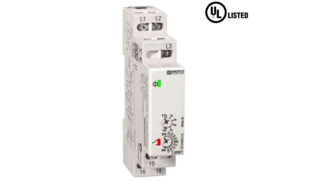 Broyce Control Phase, Voltage Monitoring Relay, 3 Phase, SPDT, 280 → 520V ac, DIN Rail | LXPRT 280-520VAC