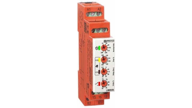 Broyce Control Voltage Monitoring Relay, SPDT, 12 → 240V ac/dc, DIN Rail | LMWVR 12-240V AC/DC