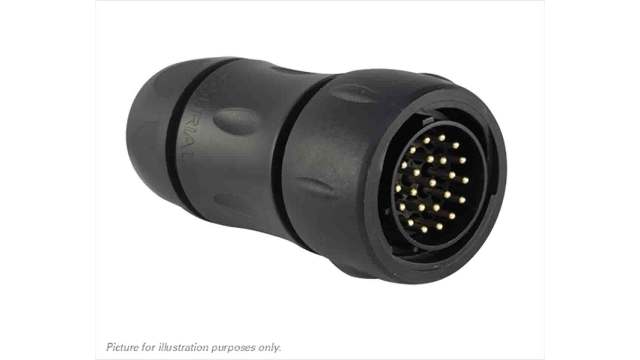 Souriau Sunbank by Eaton, UTS, Copper Alloy Straight 23 Way Cable MIL Spec Circular Connector Female Black, Male | UTS6JC1823P