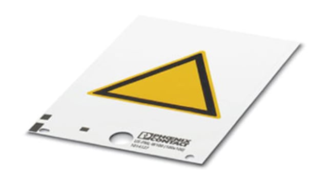 Phoenix Contact Panel Marker, 50 mm Length, 43.3 mm Height 1014126 Black, Yellow | 1014126