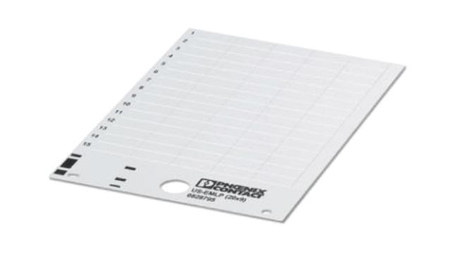 Phoenix Contact Panel Marker, 11 mm Length, 0.5 mm Height 0828871 Yellow | 0828871