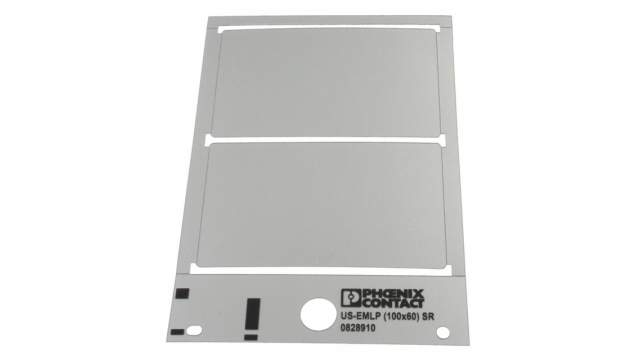 Phoenix Contact Panel Marker, 100 mm Length, 0.5 mm Height 0828910 Silver | 0828910