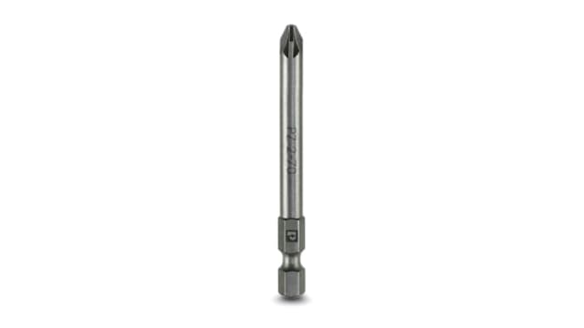 Phoenix Contact Screwdriver Bit, E6.3-1/4 Tip, PZ2 Tip, Cross Drive, 70 mm Overall 5-Piece | 1212595