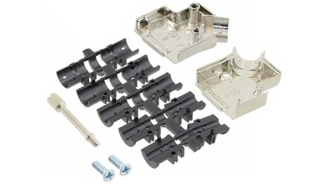 HARTING D-Sub Series Metal Angled D-Sub Backshell, 9 Way Strain Relief | 09670090336