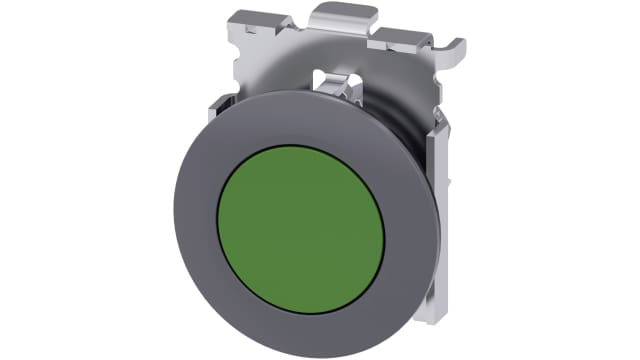 Siemens SIRIUS ACT Series Green Momentary Push Button Head, 30 mm Cutout, IP69K, IP67, IP66 | 3SU1060-0JB40-0AA0