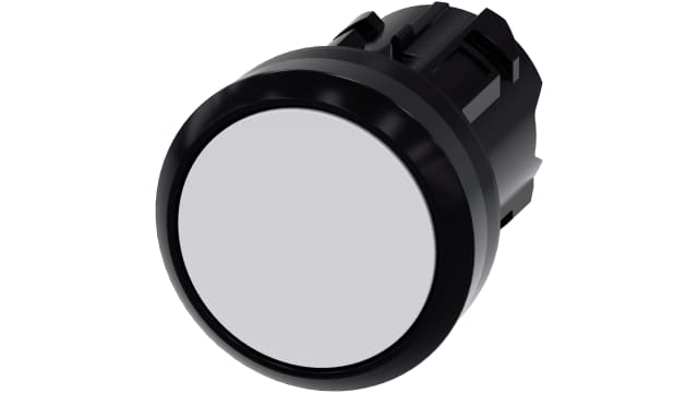 Siemens 3SU1 Series White Momentary Push Button Head, 22 mm Cutout, IP69K, IP67, IP66 | 3SU1000-0AB60-0AA0