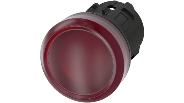 Siemens Red Pilot Light Head, 22 mm Cutout SIRIUS ACT 3SU10 Series | 3SU1001-6AA20-0AA0