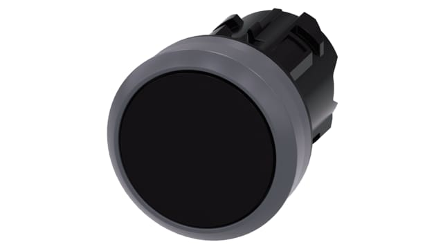 Siemens SIRIUS ACT 3SU10 Series Black Momentary Push Button Head, 22 mm Cutout, IP66, IP69K, IP67 | 3SU1030-0AB10-0AA0