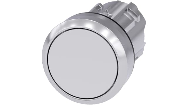 Siemens SIRIUS ACT Series White Momentary Push Button Switch, 22 mm Cutout, IP66, IP67, IP69K | 3SU1050-0AB60-0AA0
