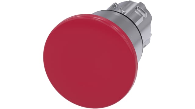 Siemens SIRIUS ACT Series Red Latching Push Button Head, 22 mm Cutout, IP69K, IP67, IP66 | 3SU1050-1BA20-0AA0