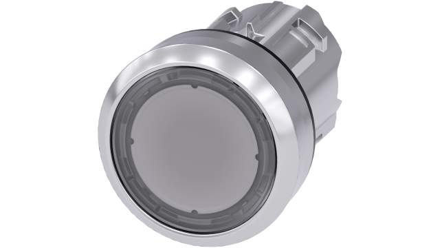 Siemens SIRIUS ACT Series Clear Momentary Push Button Head, 22 mm Cutout, IP69K, IP67, IP66 | 3SU1051-0AB70-0AA0