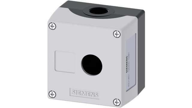 Siemens Grey Metal SIRIUS ACT 3SU18 Enclosure - 1 Hole 22 mm Diameter | 3SU1851-0AA00-0AB1