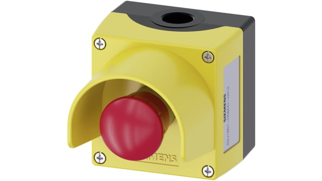 Siemens SIRIUS ACT 3SU18 Series Twist Release Emergency Stop Push Button, Surface Mount, 2NC, IP66, IP67, IP69K | 3SU1851-0NB00-2AC2