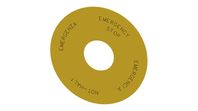 Siemens Round Backing Plate for Use with Emergency Stop Mushroom Push Button | 3SU1900-0BC31-0NB0