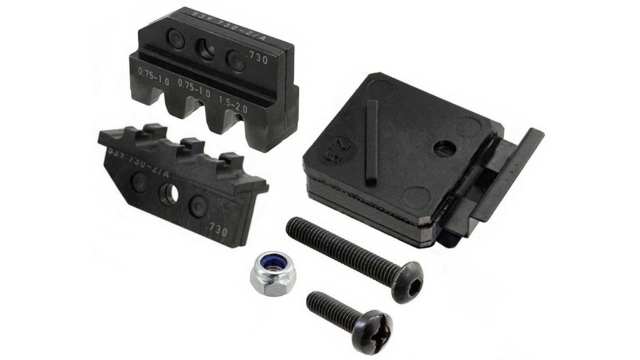 TE Connectivity, 539730 Crimp Die Set, Coaxial Type Crimp Die Black | 539730-2