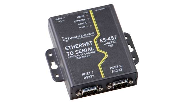 Brainboxes Device Server Serial Device Server 2, 1 Mbps Baud Rate | ES-457