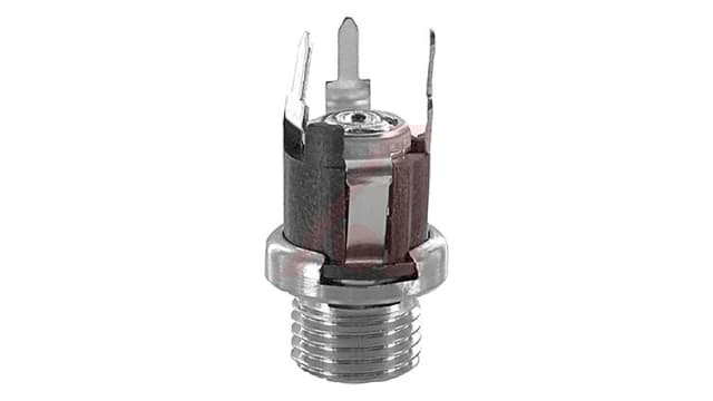 Switchcraft, PC7 Straight DC Socket 5A, 12.0 V, Panel Mount, length 20.8 mm, Silver | PC712A