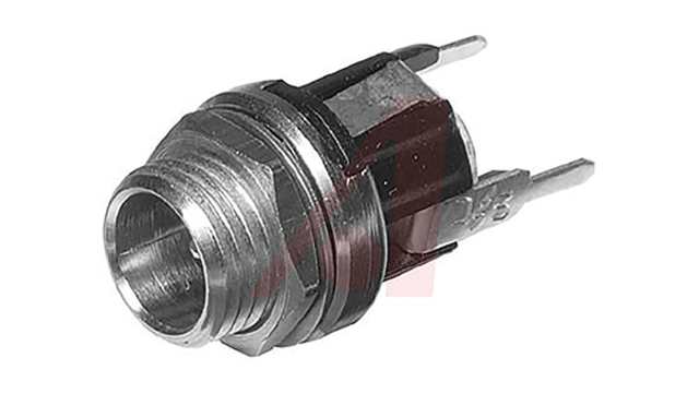 Switchcraft, PC7 Straight DC Socket 5A, 12.0 V, Panel Mount, length 20.8 mm, Silver | PC722A