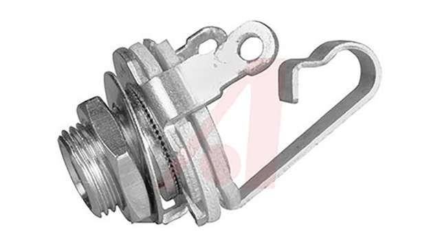 Switchcraft Jack Connector 6.35 mm Chassis Mount, Panel Mount Male 3 Mono, 1A Sleeve | C11X