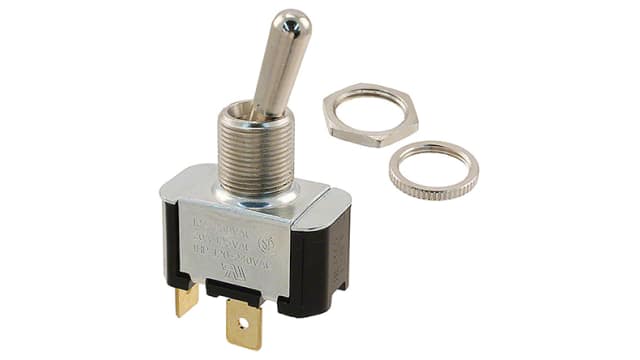 Carling Technologies Toggle Switch, Panel Mount, On-Off, SPST, Screw Terminal, 125V | 2FAA04-73