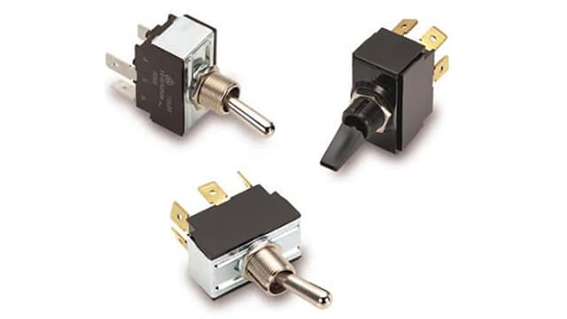 Carling Technologies Toggle Switch, Panel Mount, On-On-On, Tab Terminal, 250V ac | 2GE51-73