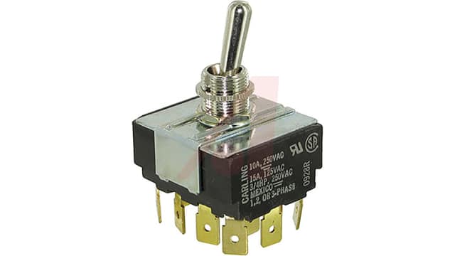 Carling Technologies Toggle Switch, Panel Mount, On-On, 4PDT, Tab Terminal, 250V ac | IL251-73