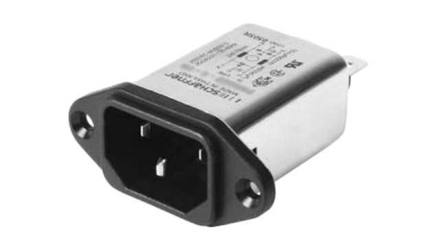 Schaffner 10A, 250 V ac Male Flange Mount IEC Filter FN9222B-10-06, Faston | FN9222B-10-06