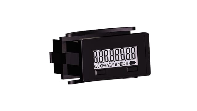 Trumeter 6320 Hour Meter, 7 (Annunciators Icon), 8 (Figure) Digit LCD, 3 → 30 V dc | 6320-1000-0000