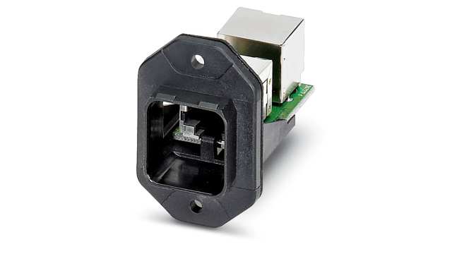 Phoenix Contact VS-PPC-F1-RJ45-POBK-1RF-BU/BU Series RJ45 Shielded Coupler, Cat5e | 1404760