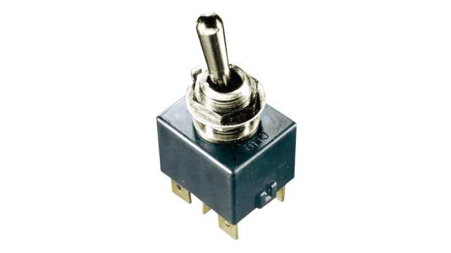 Otto Toggle Switch, Panel Mount, On-Off, DPST, Tab Terminal, 28 V dc, 115V ac | T7-211H5