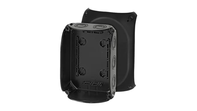 HENSEL Black, Black RAL 9011 Polycarbonate Junction Box, IP66, IP67, 180 mm 130 mm | KF1000B