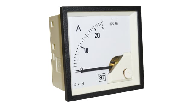 Sifam Tinsley Sigma Analogue Panel Ammeter 100 A AC, 68 mm x 68 mm, 0.5 % Moving Iron | EQ74-I1622N1CAW0ST