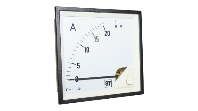Sifam Tinsley Sigma Analogue Panel Ammeter 20 A AC, 96 mm x 96 mm Moving Iron | EQ94-I1522N1CAW0ST