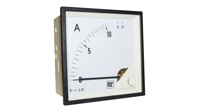 Sifam Tinsley Sigma Analogue Panel Ammeter 100 A AC, 96 mm x 96 mm, 0.5 % | EQ94-I1322N1CAW0ST