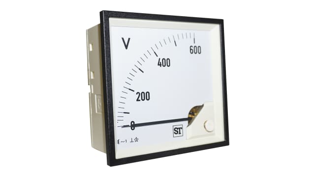 Sifam Tinsley Sigma Series Analogue Voltmeter AC, 92 mm, 92 mm | EQ94-V71X2N1CAW0ST