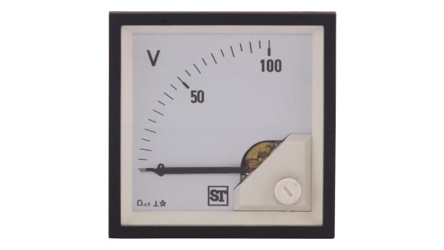 Sifam Tinsley Sigma Series Analogue Voltmeter DC, 92 mm, 92 mm | PQ94-V0ZL2N1CAW0ST